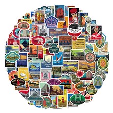 포트렘 캐리어스티커 노트북스티커 꾸미기, 1세트, 01_호텔