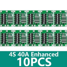 3S 4S 40A 충전기 용 드릴 18650 60A 이온 /균형 BMS 11.1V 보드 16.8V 보호 12.6V/14.8V 배터리 모터, 4S 40A E 10PCS, 1개