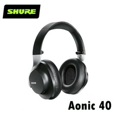SHURE Aonic 40耳罩式耳機，舒適佩戴，清晰音質，輕巧便攜, 黑色, Aonic 40