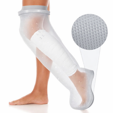 하루앤픽 미끄럼방지 샤워 깁스 방수커버 다리 무릎위 통샤워, 1개, 그레이