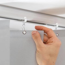 커튼 트랙 롤러 글라이더후크 설치 제거 거실 침실 트레일러용 스크래치 방지, 1개, 기본