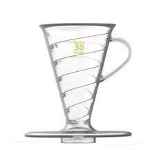 30 Tarachine 1 원추형 싱글 급각 커피 드리퍼 투과 드리퍼 타라 치네 잔용 계량, 1개