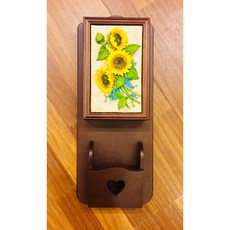 小老闆萬國商舖 台灣製 向日葵直式鑰匙盒信插 送禮自用 大方 收納, 1個