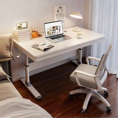 E家工廠 100公分 手搖升降學習桌 兒童電腦書桌, 175-100公分手搖升降電腦桌（白色）