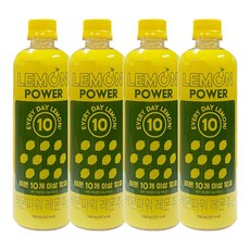 레몬파워 레몬주스 레몬즙, 4개, 500ml