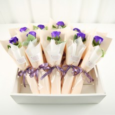 한송이 꽃다발 10다발, 10개, 딥퍼플 10개, 딥퍼플