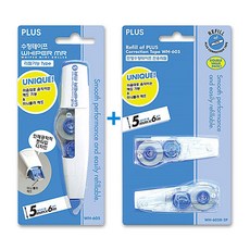 무배/플러스 수정테이프 + 리필2개 (PLUS WH-605 + WH-605R), 1개