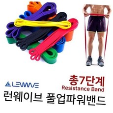 정품 런웨이브 라텍스 풀업밴드 레지스턴스 저항 밴드 턱걸이 푸쉬업 스쿼트 근력운동 파워밴드, 5단계 그린, 1개