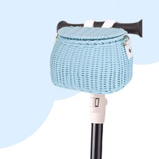 비블로아 자전거 킥보드 라탄 바구니 악세사리가방 바스켓, 블루, 1개