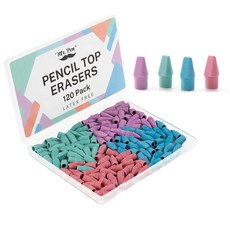 Mr. Pen - 연필 지우개 토퍼 120팩 파스텔 색상 라텍스 프리 얼룩 없음 연필용 Mr Pen 지우개 416639, Pastel, 120 Pack