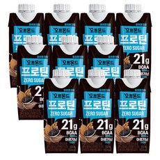 롯데칠성 오트몬드 프로틴 제로슈거 쿠키앤크림, 250ml, 10개