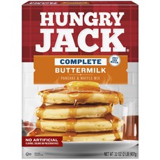 Hungry Jack Complete Buttermilk Pancake Mix and Waffle Mix 32 oz Box, 1개