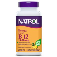NATROL 納妥 甲基B-12 1000mcg 檸檬咀嚼錠, 1個, 60錠