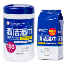 日本愛麗絲 Iris 酒精濕巾 桶裝/補充包100片裝 清潔濕紙巾 辦公室用品