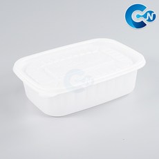 체인컴퍼니 밀폐 사각 죽용기 중 750ml 뚜껑포함, 50개, 1세트
