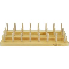 킹피셔 플라이 타이잉 스레드 스풀 스탠드 24개의 용량 천연 비치 우드 3겹 1.57인치4cm 높이의 다우엘.