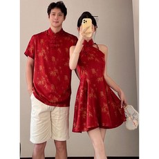 新中式情侶裝 情侶新年服飾