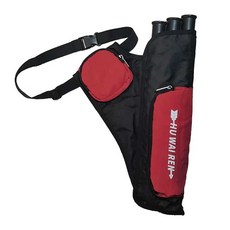 국궁 장비 보관 가죽 화살집 케이스 블랙 활가방, 고급형 3관 화살통, 1개