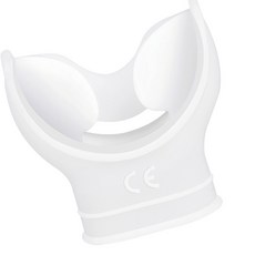 스쿠버 다이빙 조절기 마우스피스 실리콘 스노클 마우스피스 부드럽고 편안한 문어 조절기 홀더 내구성, 하얀색