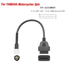 가와사키 KTM 스즈키 할리 6 핀 OBD 야마하 혼다 두카티 4 핀 Kymco CFMOTO 3 핀 12 옵션 오토바이 OBD2, 02 3pin for yamaha, 1