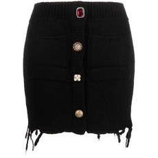 베트멍 라인스톤 장식 니트 미니 스커트