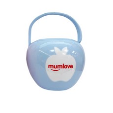 桃園小太陽 mumlove 小蘋果安撫奶嘴收納盒 奶嘴收納盒 收納盒, 藍, 1個