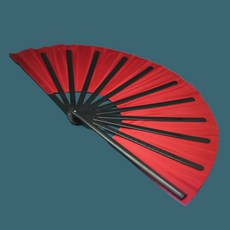 마술도구 공연용 무용용 악세사리 소품 회오리 부채-블랙바 앤 레드, 1개