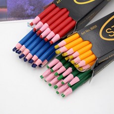 (1BOX-12개) 컬러 펜슬형 초크 의류용초크, 1개, 레드