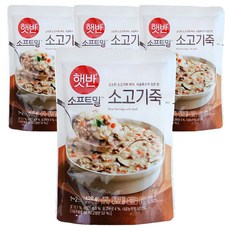 햇반 소프트밀 소고기죽 420g x 4개입, 1세트