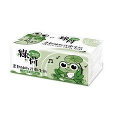 綠荷 柔韌抽取式衛生紙 細緻柔軟 150抽, 1個, 150張