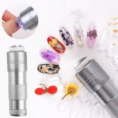 휴대용 LED 램프 실리콘 핀큐어 꾹꾹이 젤네일 경화기 미니 충전식 여행용 외출용, 1개, 상세페이지 참조