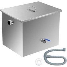 상업용 그리스 차단기 70파운드 용량 35GPM 유량의 싱크 트랩 측면 물 유입구가 있는 코팅 탄소강 레스토랑 공장 주방 블랙, 상업용 그리스 차단기 50파운드 용량 25GPM 유량의