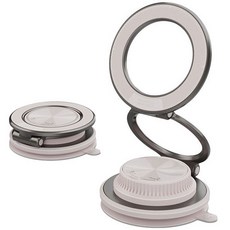 1상2템 360도 회전 접이식 진공 흡착 맥세이프 거치대, 아이보리, 1개