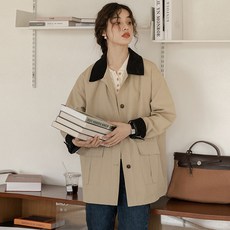 POMTOR 봄가을 여성 자켓 캐주얼 아우터