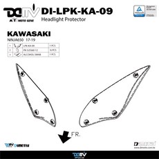 DIMOTIV KAWASAKI NINJA650 (17-19) 專用頭燈保護片，有效保護頭燈，提升行車安全, 螢光綠, 1個