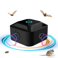 초음파 해충퇴치기 가변주파수 해충퇴치기 고출력 해충퇴치기 쥐 바퀴벌레 개미좀벌레 모기 초강력 해충퇴치기, D215(블랙)