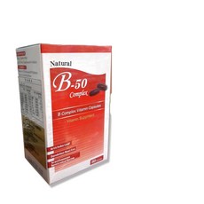 Natural 維他命B-50 複方軟膠囊食品 60粒 B群, 1個, 60顆