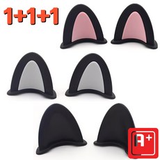 알탱고 [1+1+1]귀여운 동물 /고양이 귀/ 헬멧 부착형 레포츠용 선물용 3색 혼합, 구성품2(블랙/핑크1셋+블랙/그레이1셋+블랙1셋)