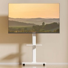아우리넥스 이동식 TV 거치대 26-75인치, 화이트
