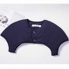 어깨 넥 목 보호 중년 수면 보호대 방한 보온 춘추동 냉방 순면 산모 조끼 워머 면, L. 두꺼운 퀼팅 네이비 블루와 블랙