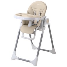 IVOLIA 伊孚麗雅 Q6 寶寶餐椅 嬰兒餐椅 兒童餐椅 幼兒餐椅 多功能兒童餐椅, Q6 奶茶色（免安裝+可拆卸餐盤）