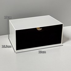 桌面收納盒 抽屜式, 1個, 【1抽屜】1層 透黑收納盒