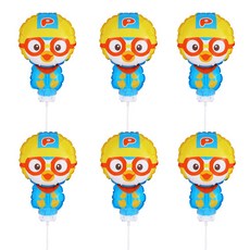 뽀로로와친구들 뽀로로 캐릭터 스틱 풍선 6개입, 6개