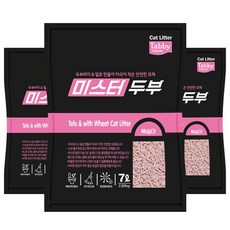 미스터두부 가는입자 복숭아 7L x 3개 21L 고양이두부모래 고양이모래