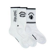 매장정품 와키윌리 WACKY WILLY 파일 양말 3PACK 화이트 WA2501TC16WH 499226