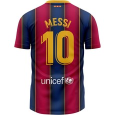 10# 레오 바르셀로나 레트로 남자 축구 유니폼 팬 버전 2526, XX-Large, Blue/Red