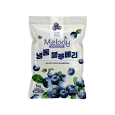 멜로디 냉동 블루베리, 1개, 1kg