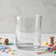 소이 캔들 용기 투명 글라스 7온스/7oz 기본 원형, 1개