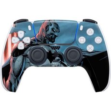 스키니 데칼 게이밍 스킨 PS5 컨트롤러 호환 공식 라이선스 DC 코믹스 배트맨 퓨처 스테이트 커버 #4 짐 리 디자인, Blue - DCMBAT04