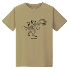 mont-bell 童款 WIC.T 恐龍 T恤 DGY深灰 No.1114860